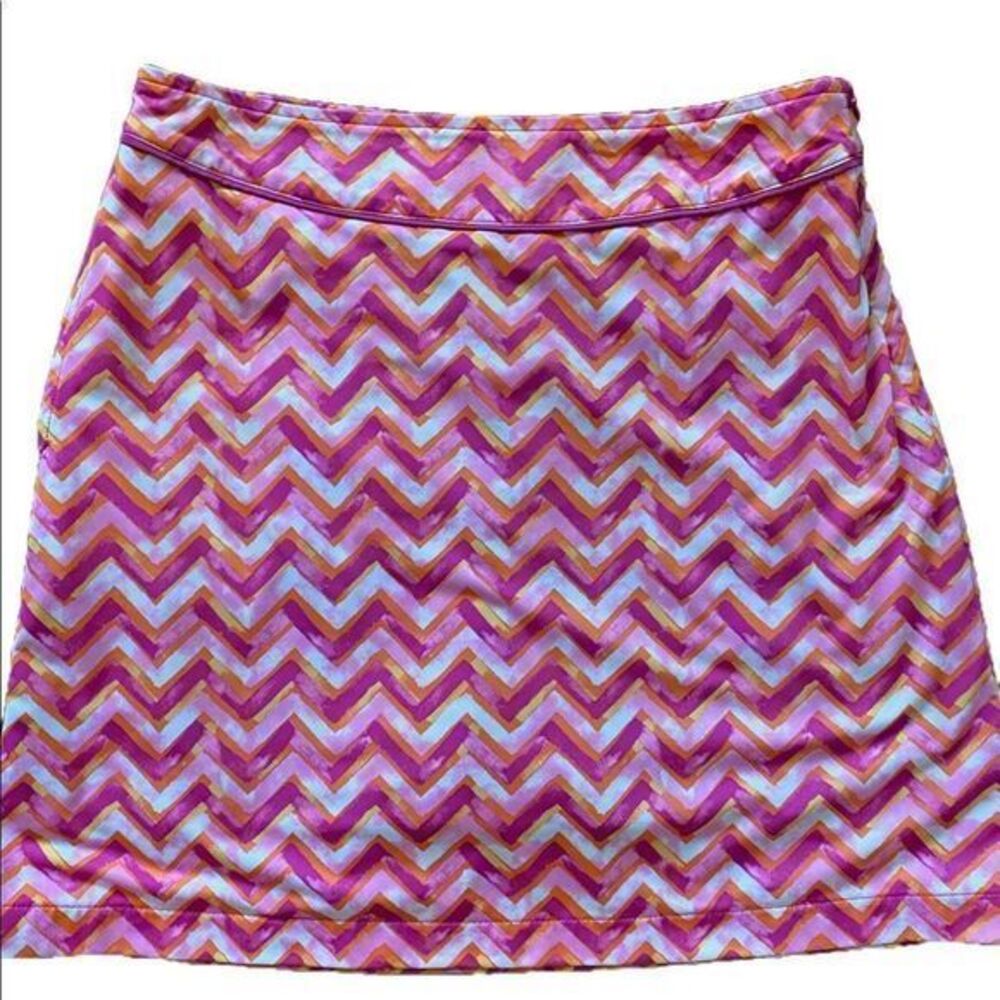 Fairway & Greene Skort -4 pink multi print, polyester spandex